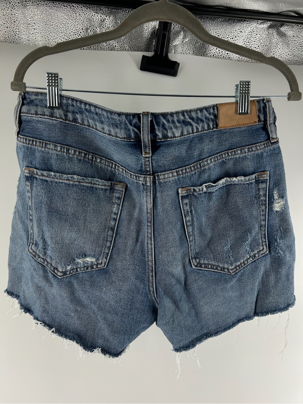 Dear John Faded Blue Distressed Denim Shorts